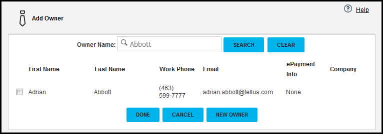 Attaching an Owner Contact to a Portfolio