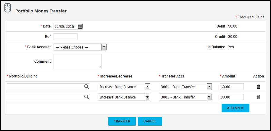 Portfolio Money Transfer